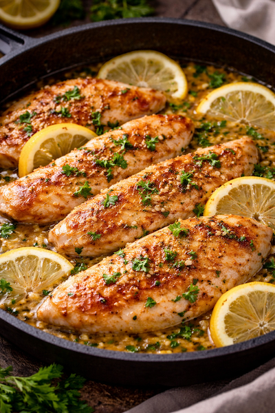 Escalope de poulet au citron rapide
